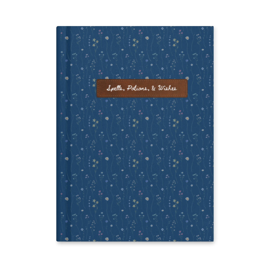 Floral - Navy Hardcover Journal
